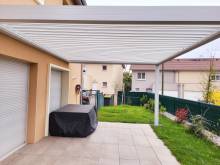Pergolas bioclimatique toiture ouverte sur mesure CHUZELLE 38 Isère